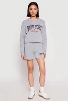 Womens New York Athletic Dept Sweatshirt, Grey, Size XL