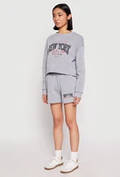 Womens New York Athletic Dept Sweatshirt, Grey, Size XL