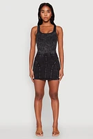 Womens Mineral Wash High Cut Bodysuit,