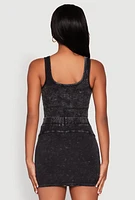 Womens Mineral Wash High Cut Bodysuit,