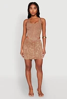 Womens Mineral Wash High Waist Mini Skirt,