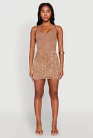 Womens Mineral Wash High Waist Mini Skirt,