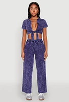 Womens Mineral Wash Straight Leg Sweatpants,