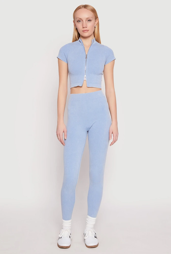 Womens Seamless Mineral Wash Leggings,