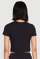 Womens Short Sleeve Cross Graphic Tee,