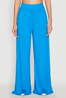 Womens High Waisted Pleated Wide Leg Pants,
