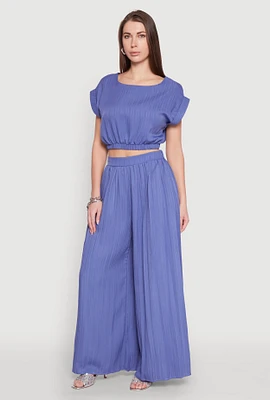 Womens Shadow Stripe High Waisted Pants,