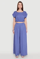 Womens Shadow Stripe High Waisted Pants,
