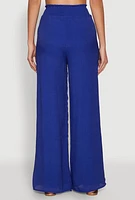 Womens Smocked High Waisted Palazzo Pants,