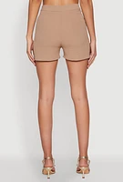 Womens Airy Cargo Pocket Shorts, Khaki, Size M