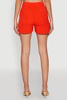 Womens Airy Cargo Pocket Shorts, Orange, Size S