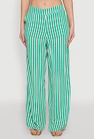 Womens Striped Wide Leg Palazzo Pants,