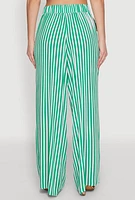 Womens Striped Wide Leg Palazzo Pants,