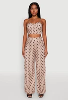 Womens Polka Dot Bustier Top,
