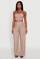 Womens Polka Dot Bustier Top,
