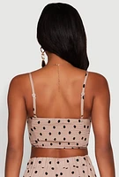 Womens Polka Dot Bustier Top,
