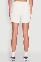 Womens California Embroidered Sweatshorts, White, Size XL