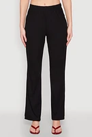 Womens Ribbed Knit Boot Cut Pants,