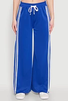Womens Varsity Stripe Split Wide Leg Track Pants,