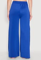 Womens Varsity Stripe Split Wide Leg Track Pants,