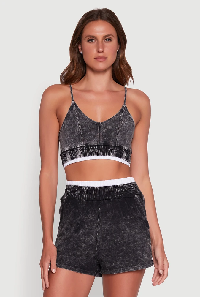 Womens Mineral Wash Cropped Cami,