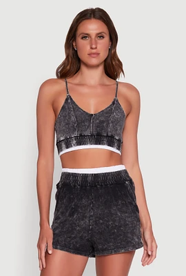 Womens Mineral Wash Cropped Cami,