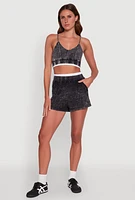 Womens Mineral Wash Cropped Cami,