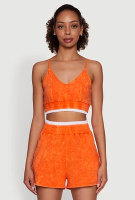 Womens Mineral Wash Cropped Cami,