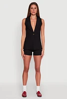 Womens High Waisted Pintuck Shorts,
