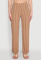 Womens Airy Striped Pattern Pants, M