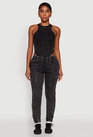 Womens Mineral Wash Jogger, Black,