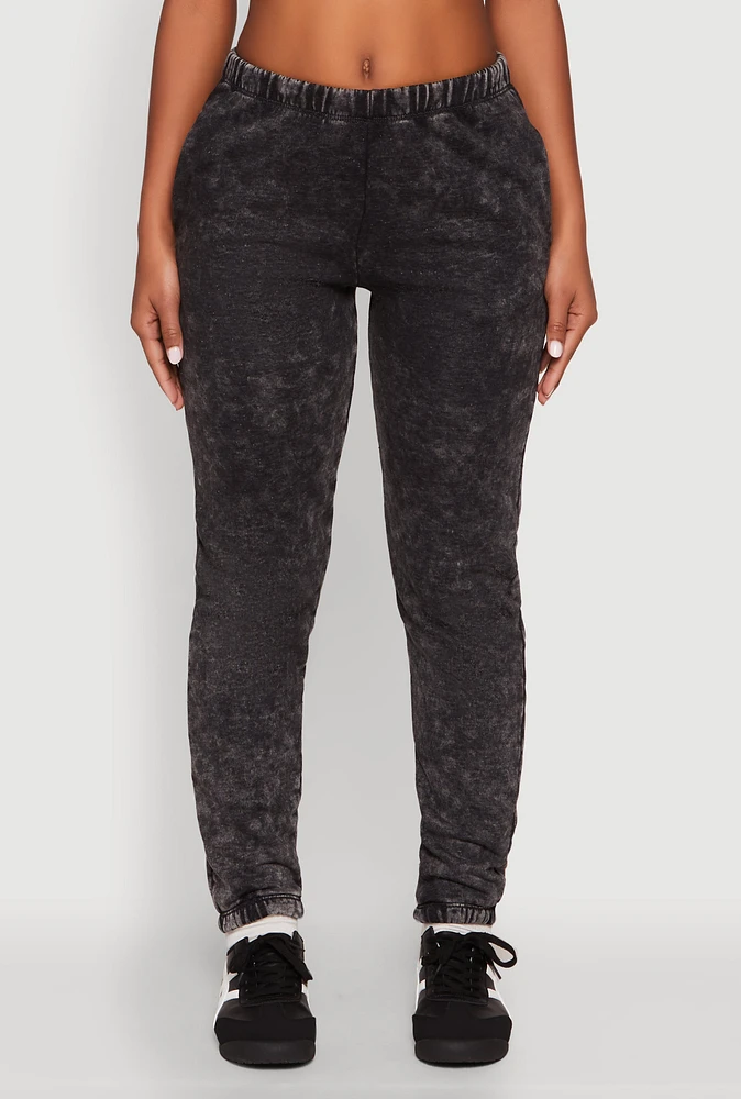 Womens Mineral Wash Jogger, Black, Size XL