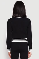 Womens Daisy Johnny Collar 10 Graphic Sweater, S