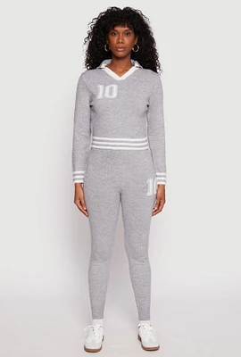 Womens Daisy Brushed Knit 10 High Waisted Sweatpants,