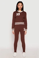 Womens Daisy Brushed Knit 10 High Waisted Sweatpants,