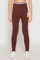 Womens Daisy Brushed Knit 10 High Waisted Sweatpants,