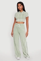 Womens Daisy Mineral Wash Drawstring Waist Active Pants,