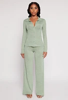 Womens Daisy High Waisted Wide Leg Pants,