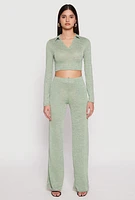 Womens Daisy Brushed Knit Straight Leg Pants,