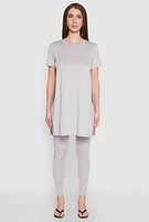 Womens Daisy High Waist Leggings, Grey, Size M