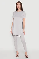 Womens Daisy High Waist Leggings, Grey, Size M