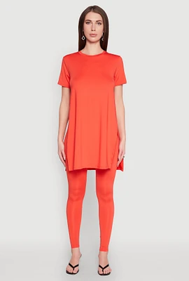 Womens Daisy High Waist Leggings, Orange, Size M