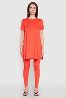 Womens Daisy High Waist Leggings, Orange, Size M