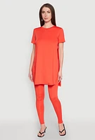 Womens Daisy High Waist Leggings, Orange, Size M