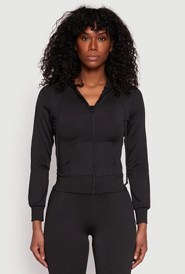 Womens Daisy Soft Knit Front Zip Hoodie,