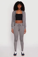 Womens Daisy Soft Knit Front Zip Hoodie,