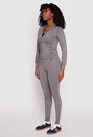 Womens Daisy Soft Knit Front Zip Hoodie,