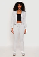 Womens Daisy Soft Knit Front Zip Hoodie,