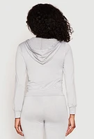 Womens Daisy Soft Knit Front Zip Hoodie,
