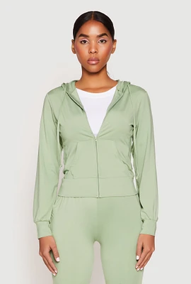 Womens Daisy Soft Knit Front Zip Hoodie,